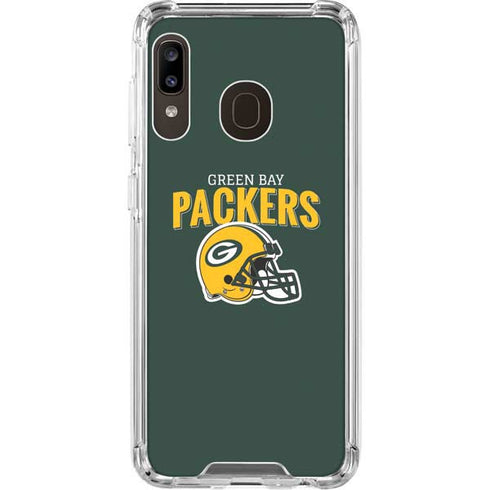 NFL Green Bay Packers Helmet Galaxy A30 Clear Case
