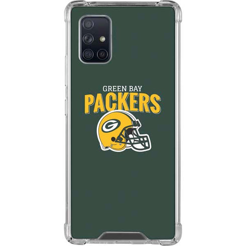 NFL Green Bay Packers Helmet Galaxy A71 5G Clear Case