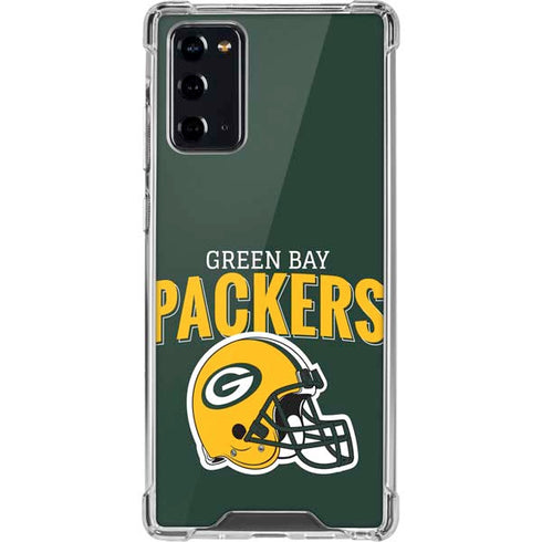NFL Green Bay Packers Helmet Galaxy Note20 5G Clear Case