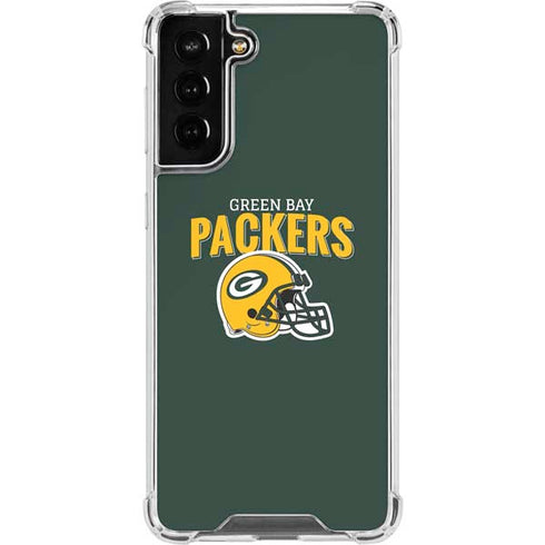 NFL Green Bay Packers Helmet Galaxy S21 FE Clear Case