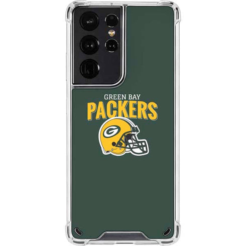 NFL Green Bay Packers Helmet Galaxy S21 Ultra 5G Clear Case