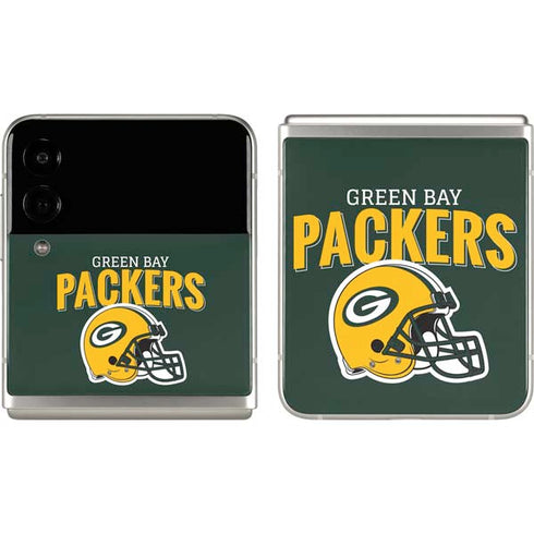 NFL Green Bay Packers Helmet Galaxy Z Flip3 5G Skin