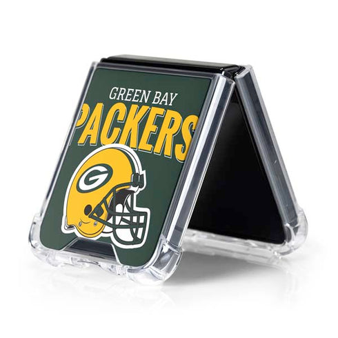 NFL Green Bay Packers Helmet Galaxy Z Flip5 5G Clear Case