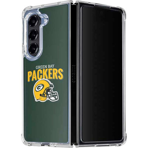 NFL Green Bay Packers Helmet Galaxy Z Fold5 5G Clear Case