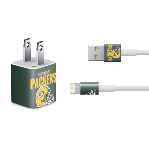NFL Green Bay Packers Helmet iPhone Charger (5W USB) Skin