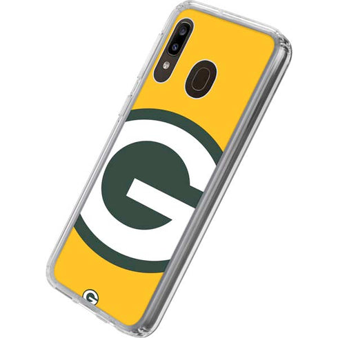 NFL Green Bay Packers Large Logo Galaxy A20 Clear Case