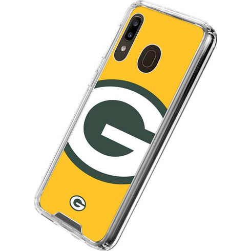 NFL Green Bay Packers Large Logo Galaxy A30 Clear Case