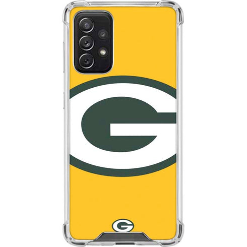 NFL Green Bay Packers Large Logo Galaxy A72 5G Clear Case