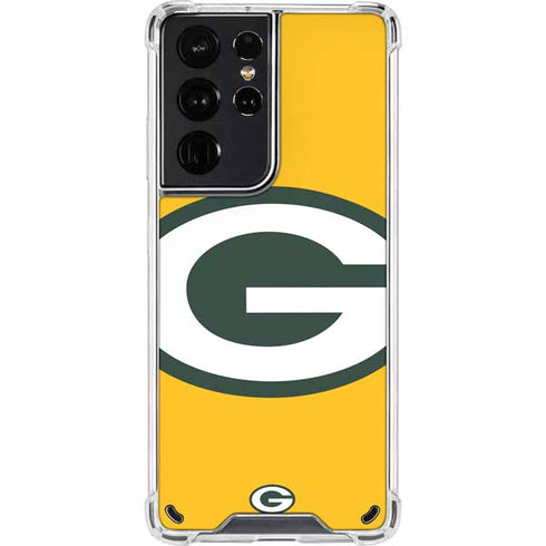 NFL Green Bay Packers Large Logo Galaxy S21 Ultra 5G Clear Case