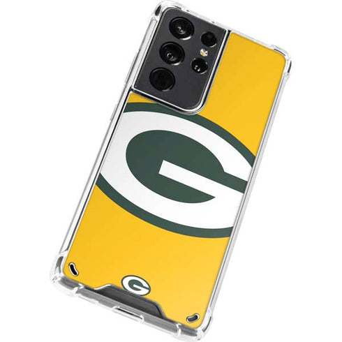 NFL Green Bay Packers Large Logo Galaxy S21 Ultra 5G Clear Case