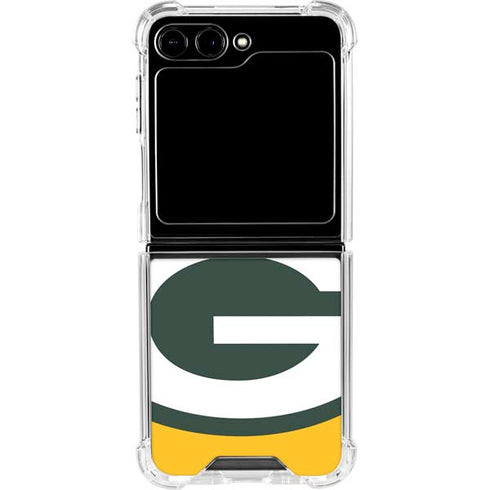 NFL Green Bay Packers Large Logo Galaxy Z Flip5 5G Clear Case