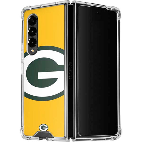 NFL Green Bay Packers Large Logo Galaxy Z Fold4 5G Clear Case
