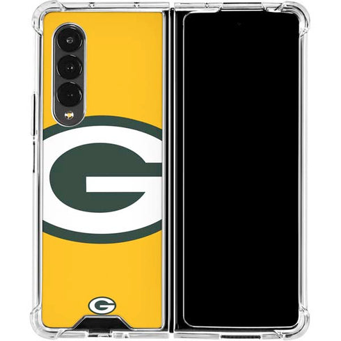 NFL Green Bay Packers Large Logo Galaxy Z Fold4 5G Clear Case