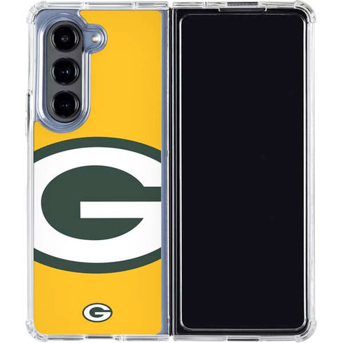 NFL Green Bay Packers Large Logo Galaxy Z Fold5 5G Clear Case