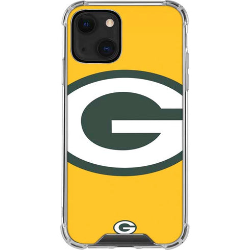 NFL Green Bay Packers Large Logo iPhone 13 Mini Clear Case