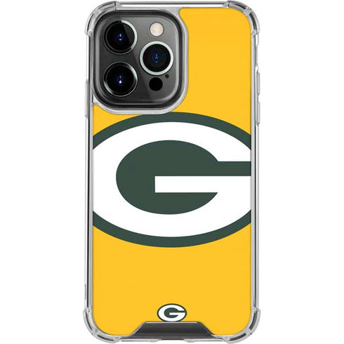 NFL Green Bay Packers Large Logo iPhone 14 Pro Clear Case