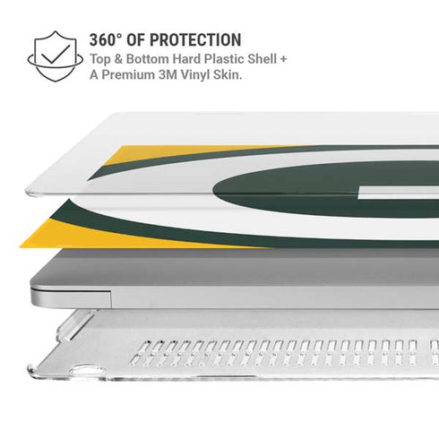 NFL Green Bay Packers Large Logo MacBook Air 15in (2023-2025) Case plus Skin