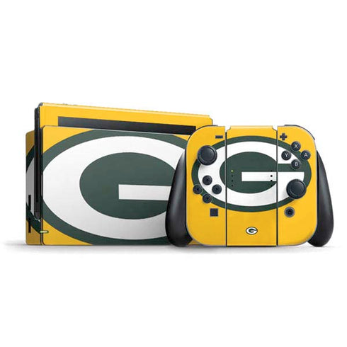 NFL Green Bay Packers Large Logo Nintendo Switch Bundle Skin