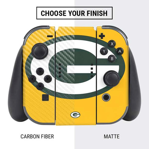 NFL Green Bay Packers Large Logo Nintendo Switch Bundle Skin
