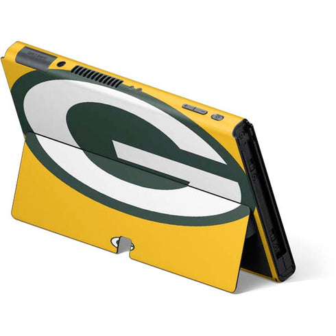 NFL Green Bay Packers Large Logo Nintendo Switch OLED (2021) Skin