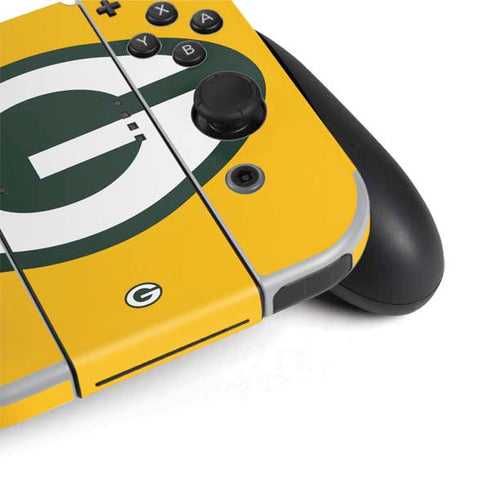 NFL Green Bay Packers Large Logo Nintendo Switch OLED (2021) Skin