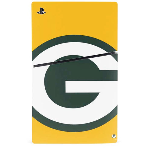 NFL Green Bay Packers Large Logo PS5 Slim Disk Bundle Skin