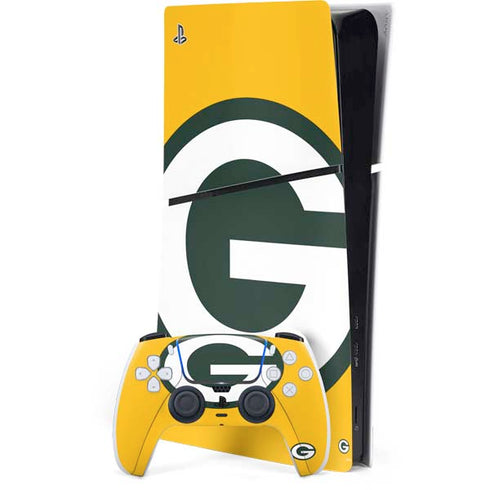 NFL Green Bay Packers Large Logo PS5 Slim Digital Edition Bundle Skin