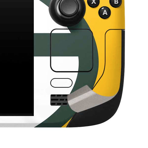 NFL Green Bay Packers Large Logo Steam Deck Handheld Gaming Computer Skin