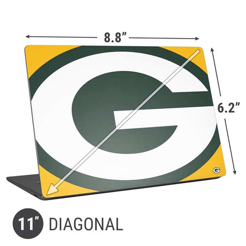 NFL Green Bay Packers Large Logo Universal Laptop 11in (8.8 x 6.2in) Skin