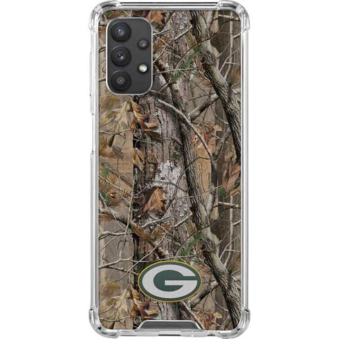 NFL Green Bay Packers Realtree AP Camo Galaxy A32 5G Clear Case