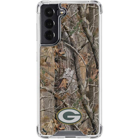 NFL Green Bay Packers Realtree AP Camo Galaxy S21 5G Clear Case