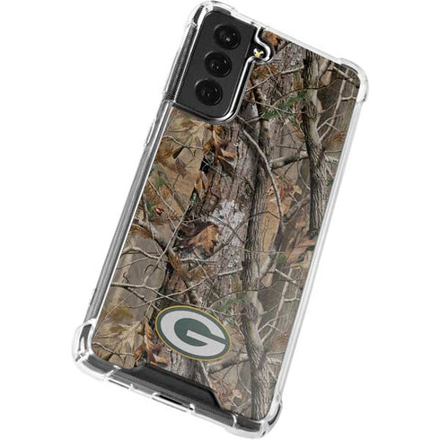 NFL Green Bay Packers Realtree AP Camo Galaxy S21 FE Clear Case