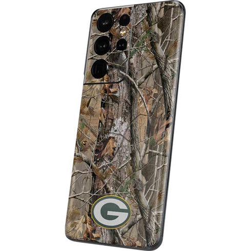 NFL Green Bay Packers Realtree AP Camo Galaxy S21 Ultra 5G Skin
