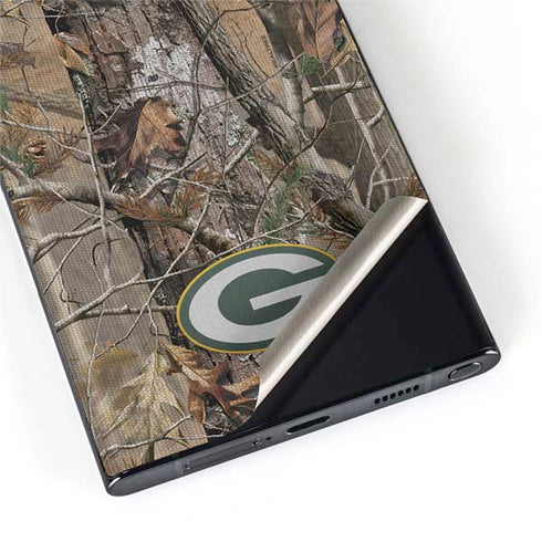 NFL Green Bay Packers Realtree AP Camo Galaxy S22 Ultra Skin