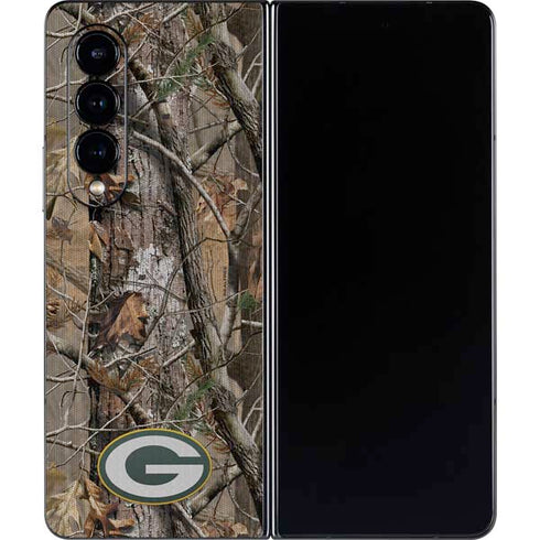 NFL Green Bay Packers Realtree AP Camo Galaxy Z Fold4 5G Skin