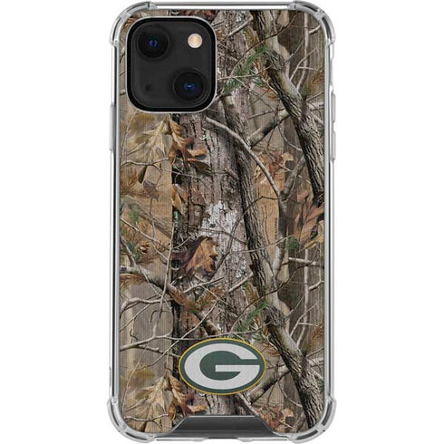 NFL Green Bay Packers Realtree AP Camo iPhone 15 Plus Clear Case