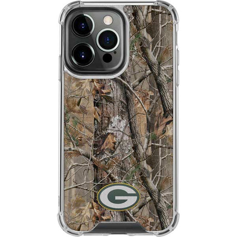 NFL Green Bay Packers Realtree AP Camo iPhone 15 Pro Clear Case