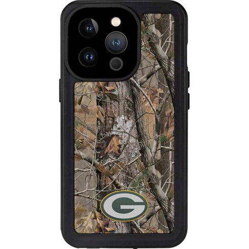 NFL Green Bay Packers Realtree AP Camo iPhone 14 Pro Waterproof Case