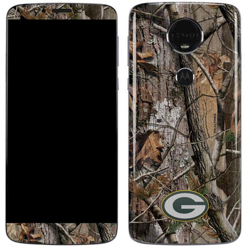 NFL Green Bay Packers Realtree AP Camo Moto E5 Plus Skin