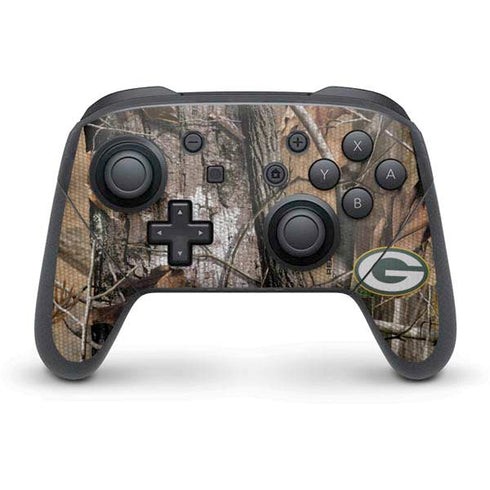 NFL Green Bay Packers Realtree AP Camo Nintendo Switch Pro Controller Skin