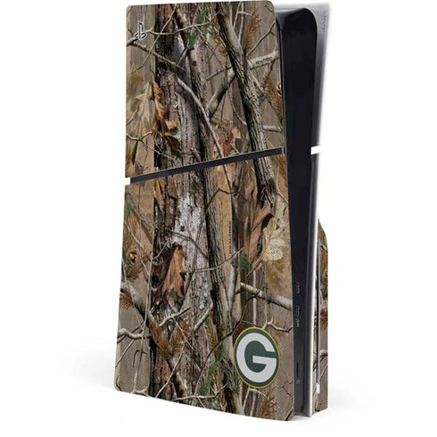 NFL Green Bay Packers Realtree AP Camo PS5 Slim Disk Console Skin