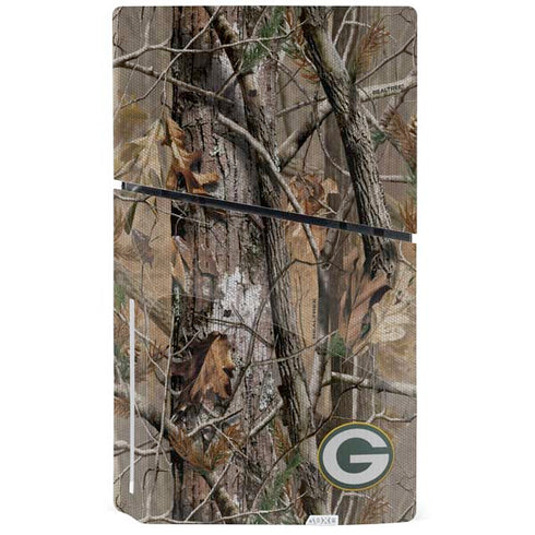 NFL Green Bay Packers Realtree AP Camo PS5 Slim Disk Console Skin