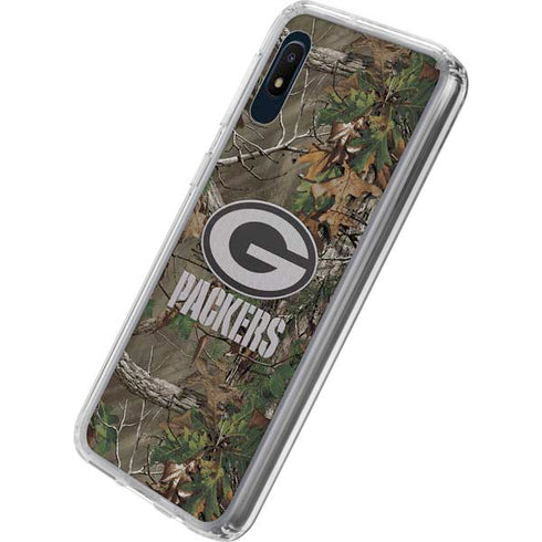 NFL Green Bay Packers Realtree Xtra Green Camo Galaxy A10e Clear Case