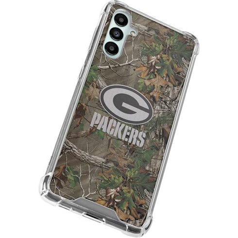 NFL Green Bay Packers Realtree Xtra Green Camo Galaxy A14 5G Clear Case