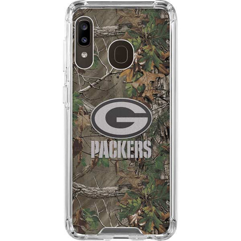 NFL Green Bay Packers Realtree Xtra Green Camo Galaxy A30 Clear Case