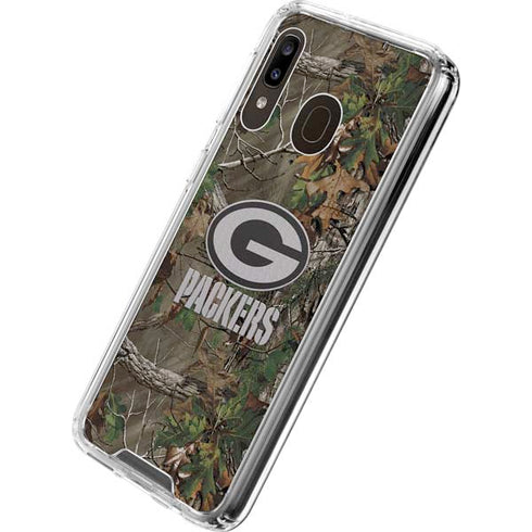 NFL Green Bay Packers Realtree Xtra Green Camo Galaxy A30 Clear Case