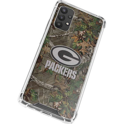 NFL Green Bay Packers Realtree Xtra Green Camo Galaxy A32 5G Clear Case