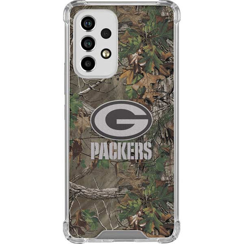 NFL Green Bay Packers Realtree Xtra Green Camo Galaxy A53 5G Clear Case