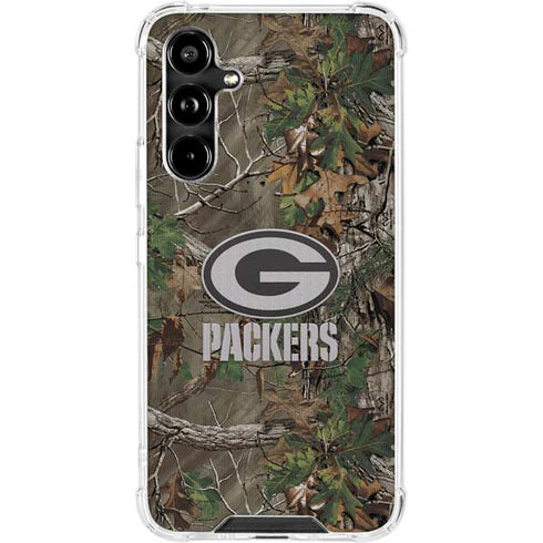 NFL Green Bay Packers Realtree Xtra Green Camo Galaxy A54 5G Clear Case