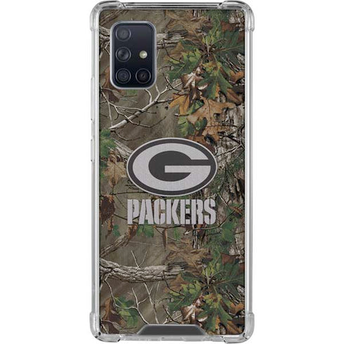 NFL Green Bay Packers Realtree Xtra Green Camo Galaxy A71 5G Clear Case